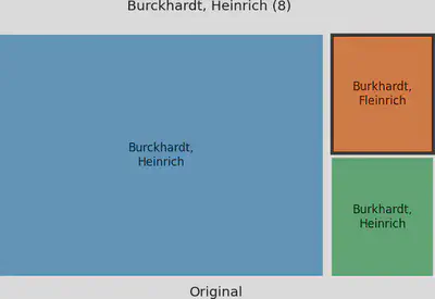 Kombination aus anderer Schreibweise und OCR-Fehler.