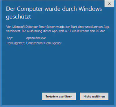 Bildschirmfoto von Windows SmartScreen 2.